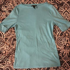 NWOT Blue 3/4 sleeve Ralph Lauren blouse
